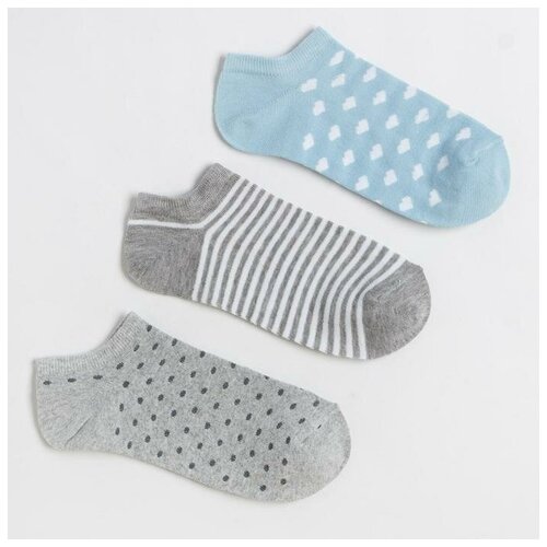 Носки Minaku, размер 38/39, серый, голубой носки minaku размер 38 39 серый