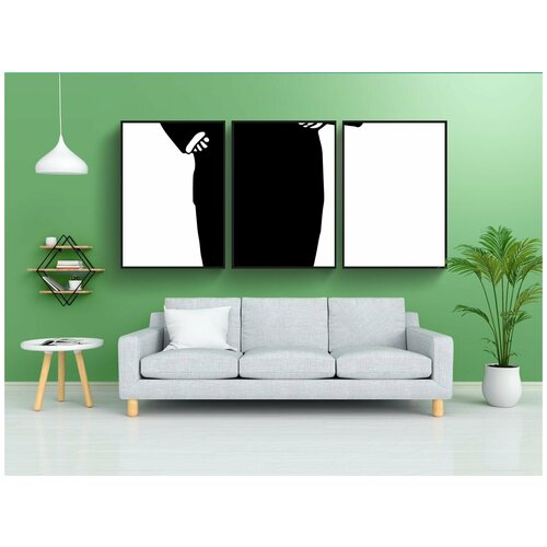 фото Набор модулных постеров для интерьера "великий гэтсби, арт деко, человек" 60x90 см. в тубусе, без рамки lotsprints