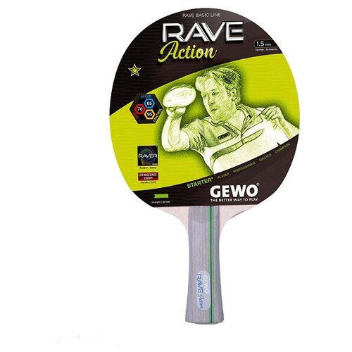 фото Ракетка для настольного тенниса gewo rave action, cv