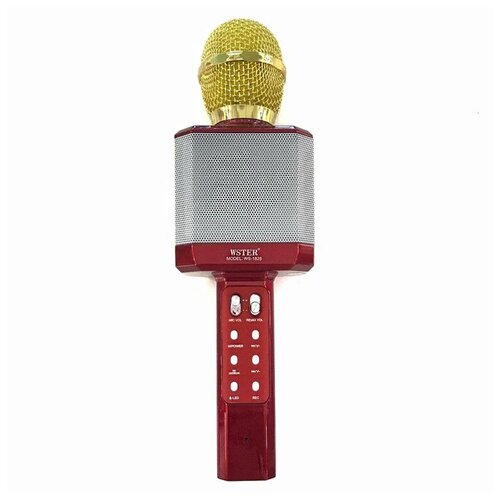 Оригинальный караоке микрофон WSTER WS-1828 красный