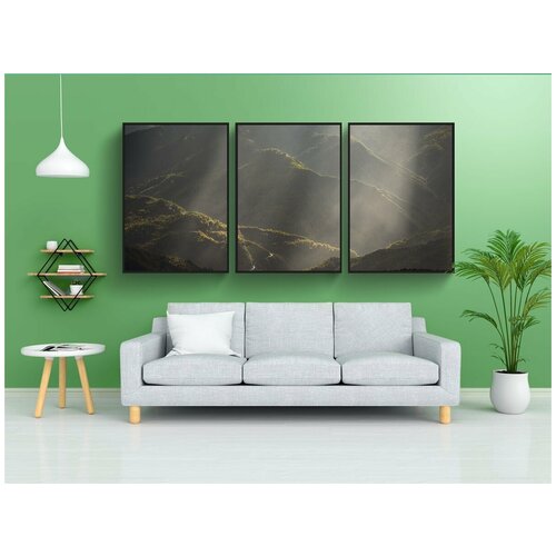 фото Набор модулных постеров для интерьера "природа, пейзаж, облака" 60x90 см. в тубусе, без рамки lotsprints