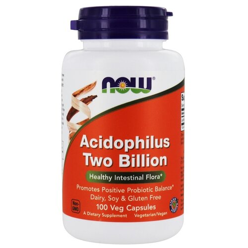 Капсулы NOW Acidophilus Two Billion, 340 г, 100 шт.