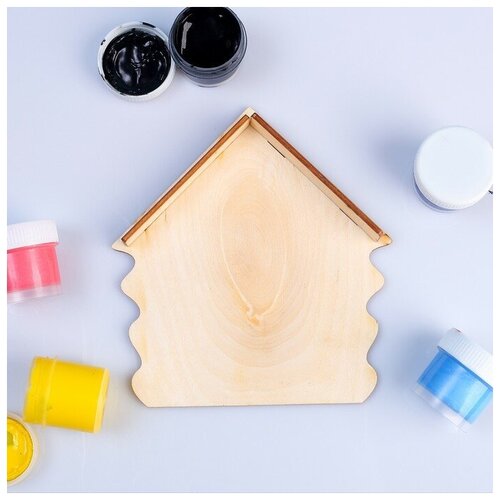 Заготовка ключница домик с козырьком 14х15х07 см 425₽