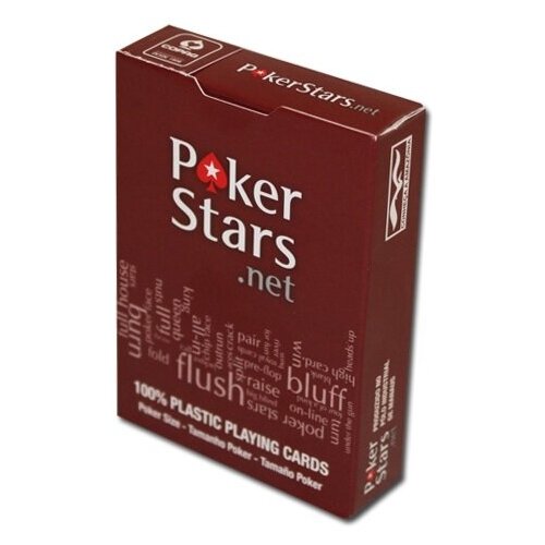 Игральные карты Poker Stars, красная рубашка классические пластиковые покерные карты poker stars
