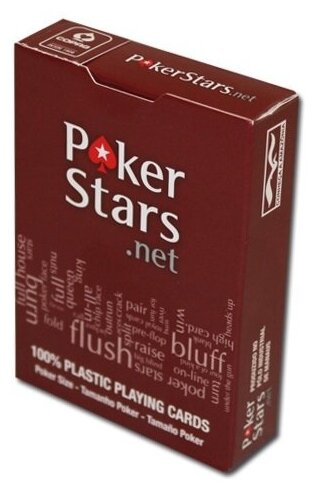 Игральные карты Poker Stars, красная рубашка