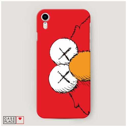 фото Чехол пластиковый iphone xr (10r) kaws elmo case place