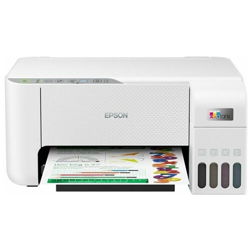 МФУ струйный Epson L3256 цветная печать A4 цвет белый c11cj67421504524516 2394000₽