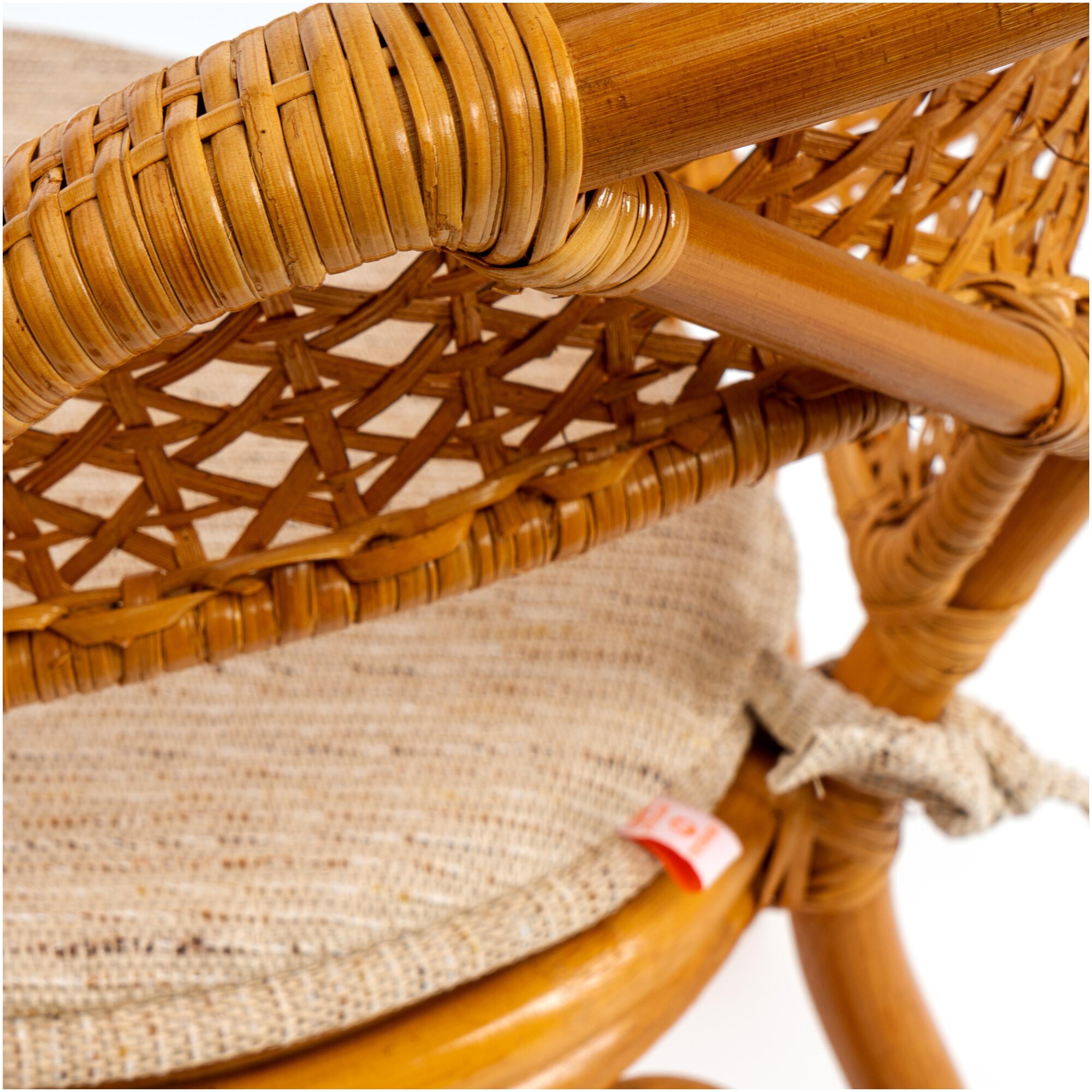 Комплект TetChair "PELANGI" 02/15 ( стол со стеклом + 4 кресла ) [без подушек] ротанг, Honey (мед) - фотография № 4