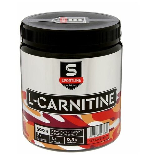 фото L-карнитин sportline, клубника, спортивное питание, 500 г. в наборе 1шт. sportline nutrition