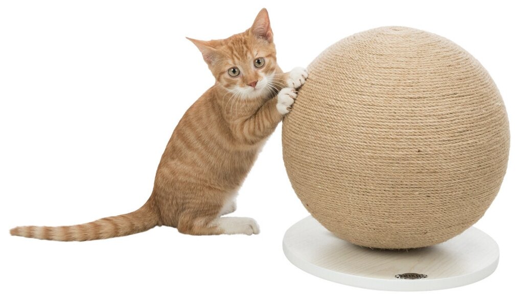 Когтеточка шарик на подставке, Trixie (товары для животных, ф 29 х 31 см, 43721) - фотография № 3