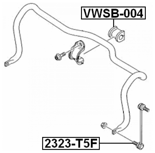 Втулка стабилизатора FEBEST VWSB-004 - фотография № 2