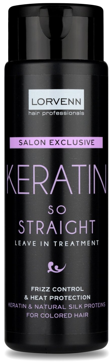 Крем KERATIN для выпрямления волос LORVENN HAIR PROFESSIONALS с кератином 200 мл