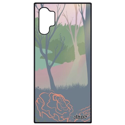 фото Яркий чехол для мобильного // samsung galaxy note 10 plus // "лесные розы" свет дерево, utaupia, цветной