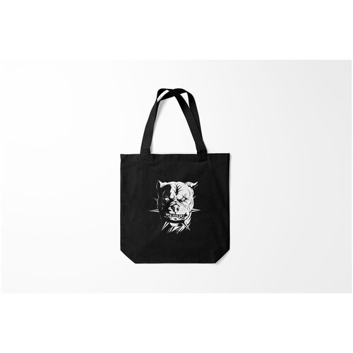 фото Сумка-шоппер / 40х40 см / собаки / американский питбультерьер питбуль burnettie