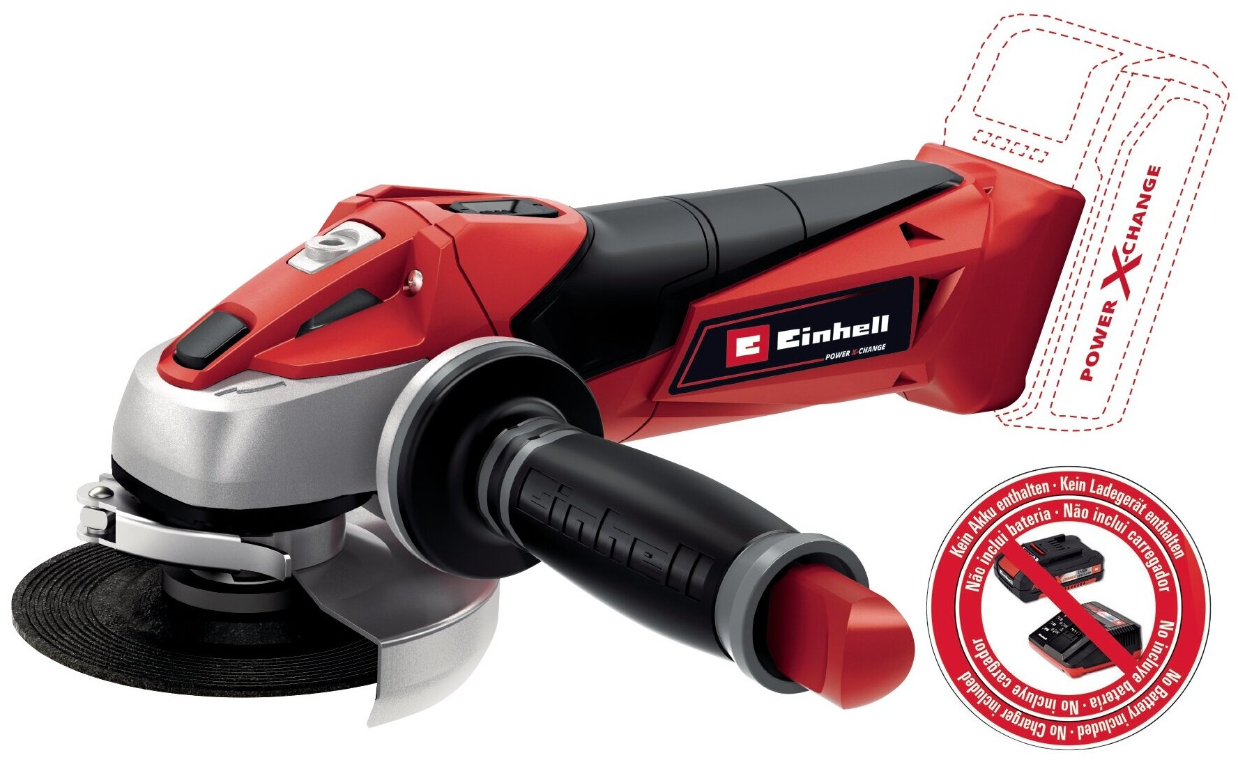 Шлифмашина угловая акк. Einhell TE-AG 18/125 Li-Solo