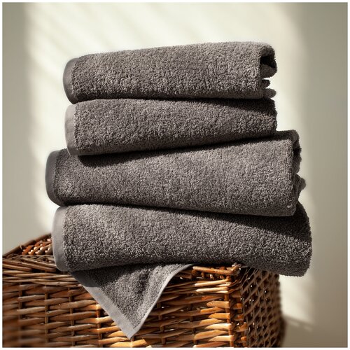 фото Набор из 4 полотенец venera цвет: серый (50х80 см - 2 шт,70х130 см - 2 шт) eleganta