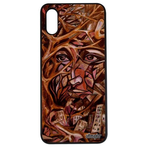 фото Необычный чехол для телефона // xiaomi redmi 9a // "взгляд" женский стиль, utaupia, фиолетовый