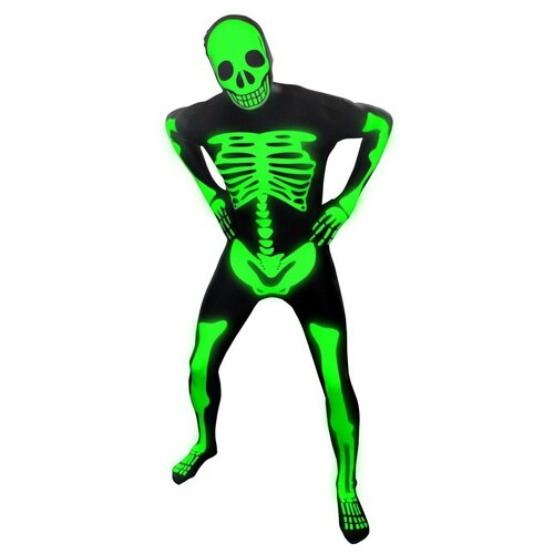 фото Морф- костюм скелет (светится в темноте) (6455), 165-180 см. morphcostumes