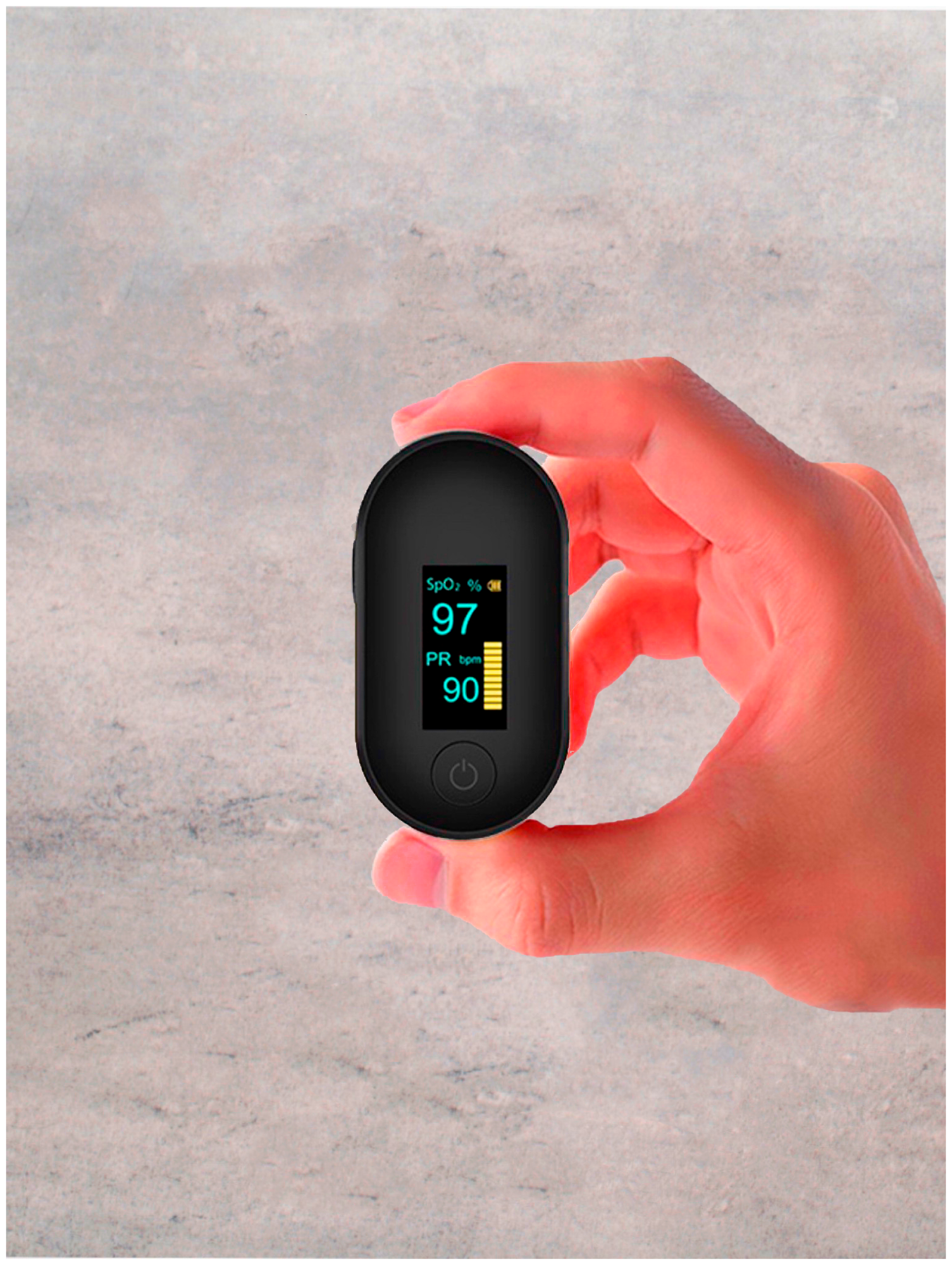 Пульсоксиметр на палец медицинский профессиональный / Прибор для измерения сатурации кислорода в крови/ Пульсометр
