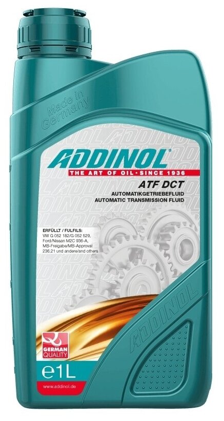 Масло Для Кпп С Двойным Сцеплением (Dsg, Dct) Addinol Atf Dct, 1л ADDINOL арт. 4014766073303