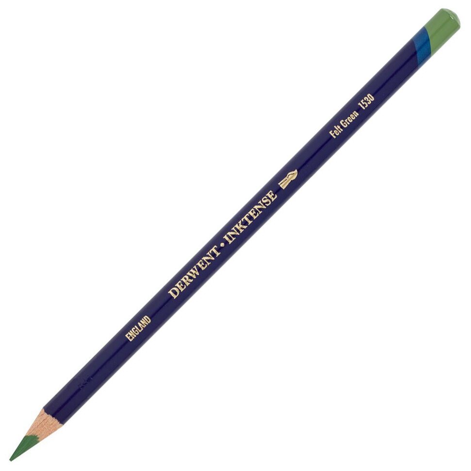 Карандаш чернильный Derwent "Inktense" Зелёный фетровый - фото №1