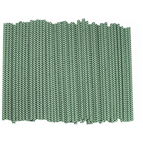 Бумажные трубочки для напитков ЗигЗаг зелёные 6 мм 100 шт