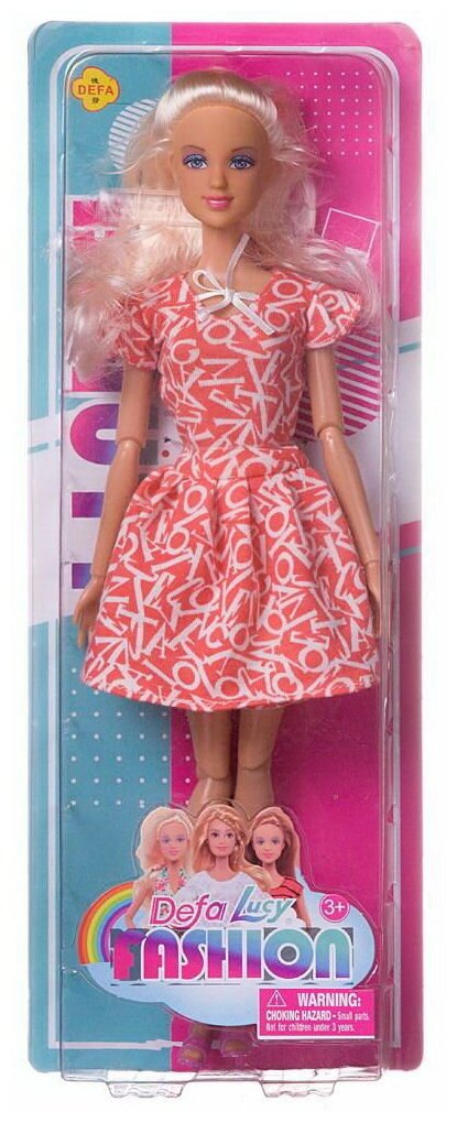 Кукла Defa Lucy Модная девушка в коралловом платье