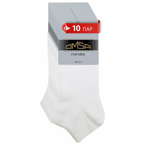 Носки Omsa, 10 пар, размер 39-41, белый носки мужские omsa for men eco 402