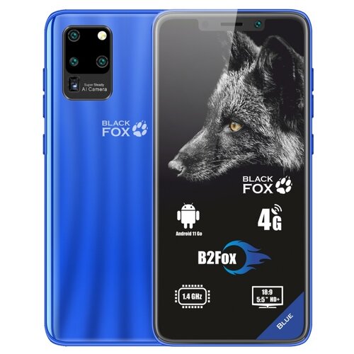 Смартфон Black Fox B2Fox 1/8 ГБ, micro SIM+nano SIM, лазурный