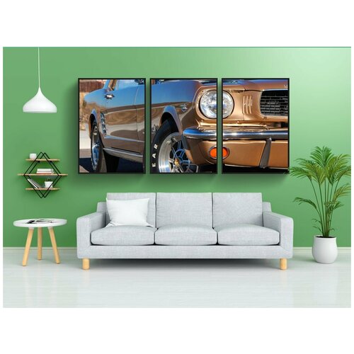 фото Набор модулных постеров для интерьера "форд, мустанг, машина" 60x90 см. в тубусе, без рамки lotsprints