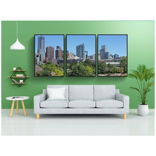 фото Набор модулных постеров для интерьера "денвер, колорадо, город" 60x90 см. в тубусе, без рамки lotsprints