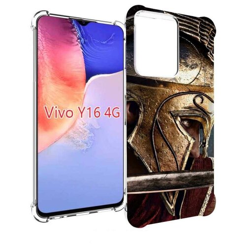 Чехол MyPads Assassin's Creed Odyssey для Vivo Y16 4G/ Vivo Y02S задняя-панель-накладка-бампер