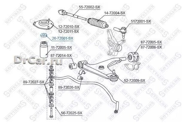 STELLOX 26-72001-SX_подшипник опоры амортизатора\ Mitsubishi Colt/Lancer CK4A 1.6 96