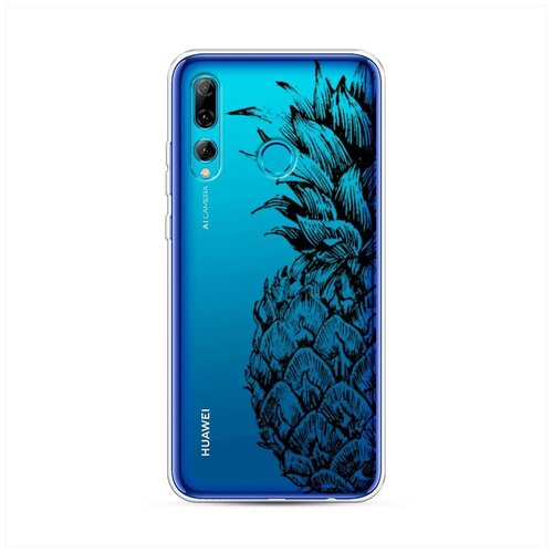 фото Силиконовый чехол "ананас графика черная" на huawei p smart plus 2019 / хуавей п смарт 2019 case place