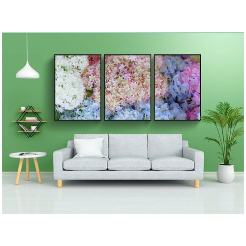 фото Набор модулных постеров для интерьера "искусственные цветы, цветок, ремесло" 60x90 см. в тубусе, без рамки lotsprints