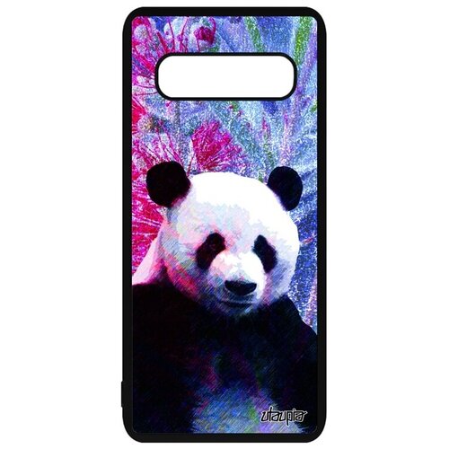 фото Защитный чехол на смартфон // samsung galaxy s10 plus // "большая панда" бамбук panda, utaupia, фуксия