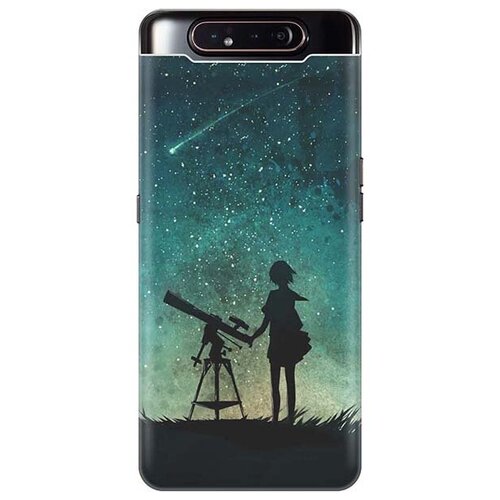 фото Ультратонкий силиконовый чехол-накладка для samsung galaxy a80 с принтом "загадай желание" gosso