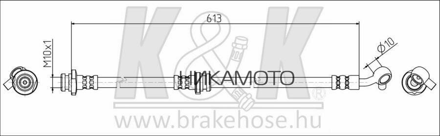 K&K FT1946 Тормозной шланг NISSAN X-Trail T32 (2013-), Qashqai (2015- )