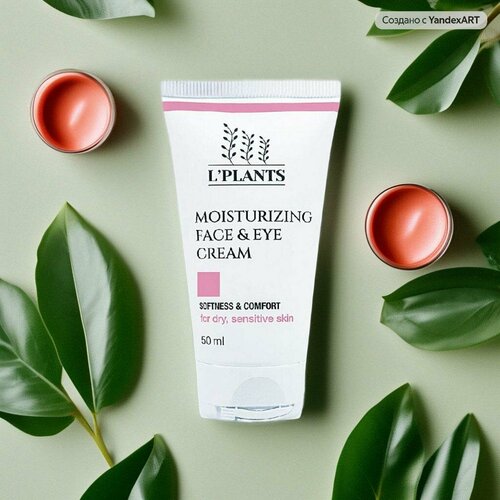 Крем для лица и век увлажняющий с гиалуроновой кислотой и экстрактом янтаря L'PLANTS 50мл
