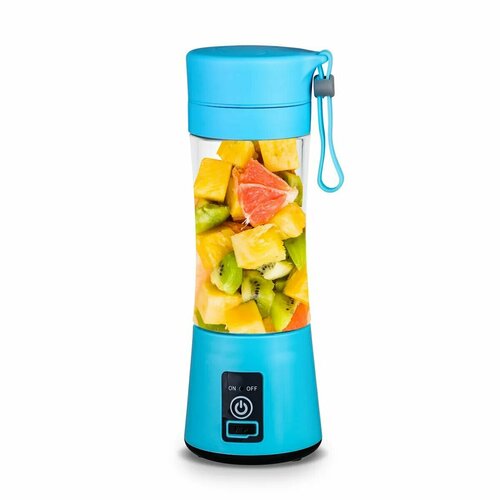 Портативный блендер для смузи фитнеса на аккумуляторе USB голубой 735₽