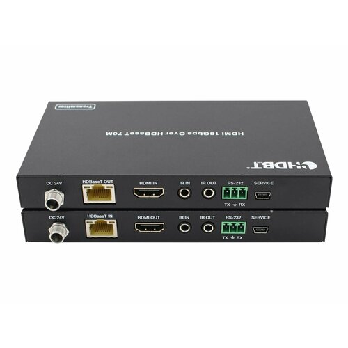 HDBaseT удлинитель HDMI до 70 м по витой паре KONANlabs KVC-EB70UIR (18 Gbps, 4K 60Гц, RS-232)