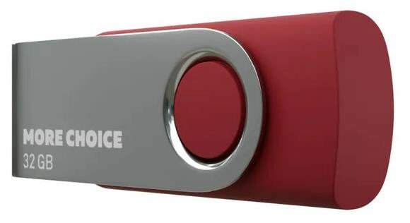 Флэш-накопитель (MORE CHOICE (4610196407581) MF32-4 USB 32GB 2.0 Red)