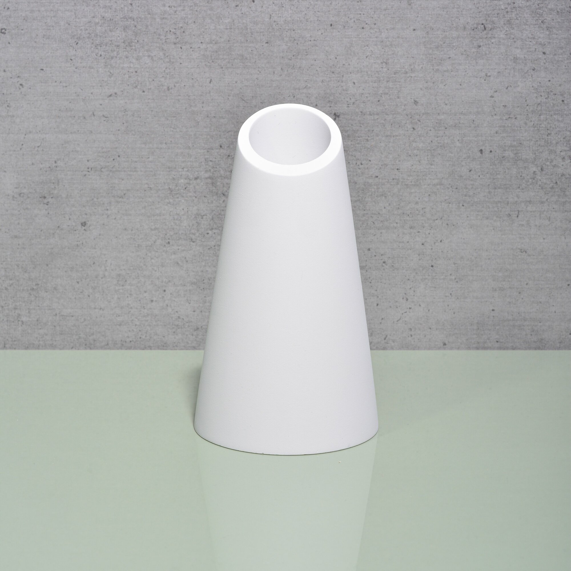 фото Ваза из гипса для сухоцветов Этна, 8,5*8,5*15 см, белый матовый