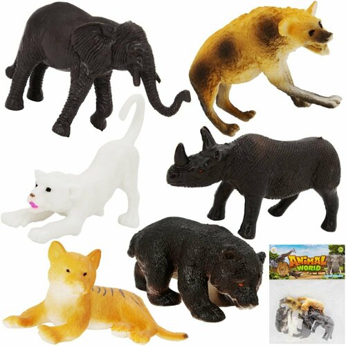 Сюжетно-ролевые игрушки Набор животных 2076829 Дикие в пакете