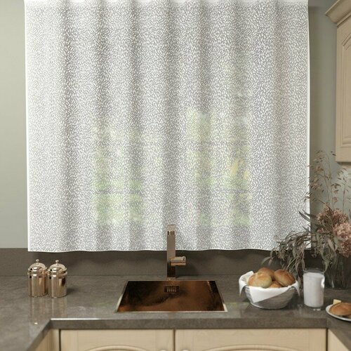 Штора кухонная без шторной ленты 160х170см арт К159 цв Белый 100 пэ 695₽