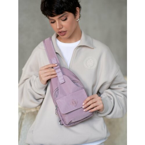 Рюкзак кросс-боди Henry Backer, фактура гладкая, фиолетовый