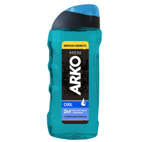 Arko Men Cool Гель для душашампунь 2 в 1 с освежающим эффектом 250 мл 772₽