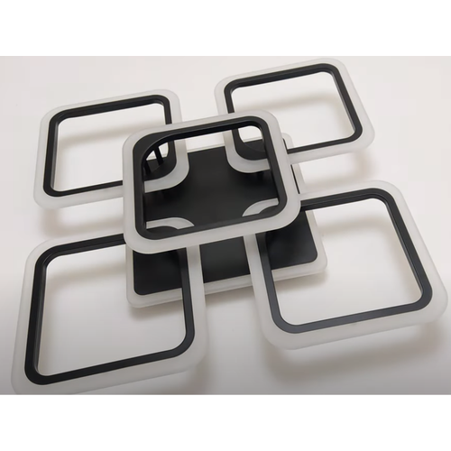 Управляемая светодиодная люстра с пультом и подсветкой 701735 BK RGB черный 150W 6300₽