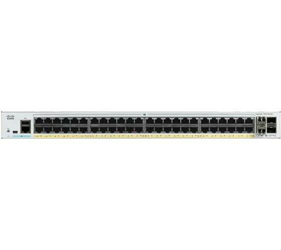 Catalyst 1000 48x 10/100/1000 RJ-45 ports PoE+, 4x 10Gb SFP+ uplinks, PoE+ 370W, C1000-48P-4X-L