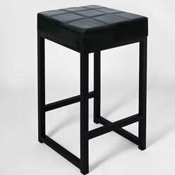 Полубарный стул для кухни мягкий 66 см черный